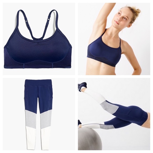 J. Crew Pants - 💙 SET New Balance / J.Crew Leggings & Bra Navy M